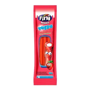 Balas de Gelatina Fini Tubes Morango 17g