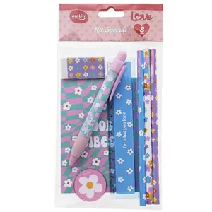 Kit Escolar Especial Love Daisy Com 8 Peças 31915 - Molin