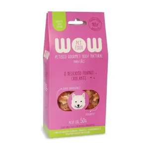 Petisco Gourmet para Cães Frango Crocante Wow 50 g