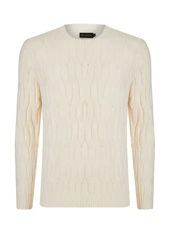 Suéter Tricot Regular Fit Tranças Masculino Individual XGG