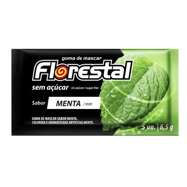 Chiclete Florestal Menta 8,5g CHICLE FLORESTAL 8,5G MENTA