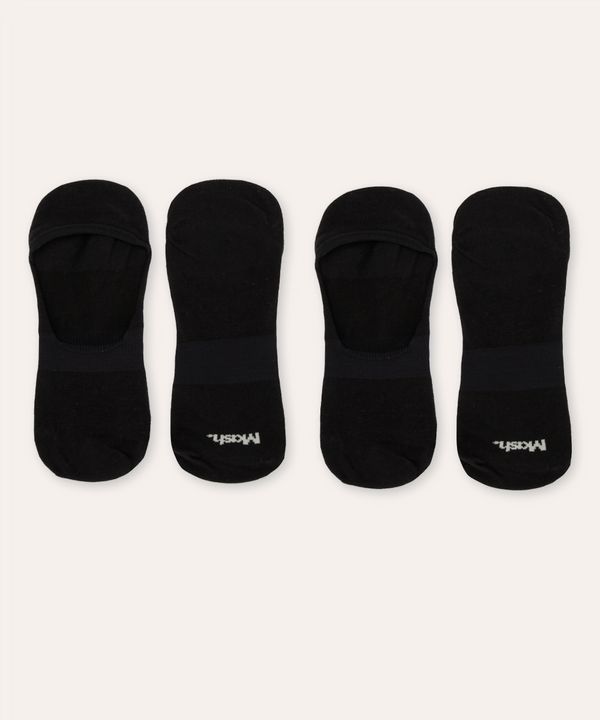 kit 2 pares de meias invisível mash preto 39-44