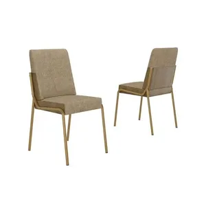 Cadeira Jantar Hug 1749 Aço 2 Un Dourado/Bamboo Carraro
