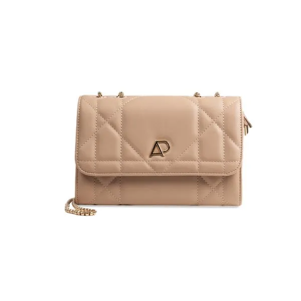 Bolsa Feminina Transversal Pequena Estela Bege 0280786071001