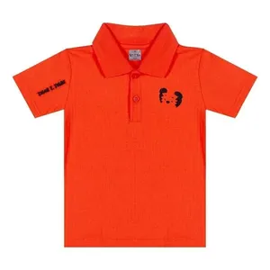 Camiseta Gola Polo Tigor T Tigre Grid Laranja 2