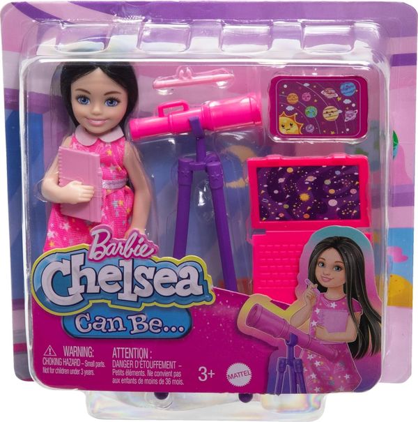 Boneca Barbie Chelsea Astrônoma - HTK33 - Profissões - Mattel