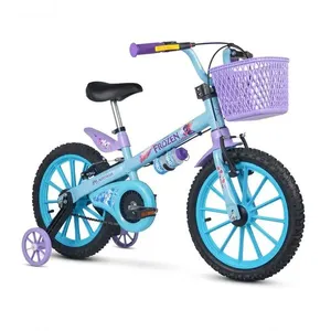 Bicicleta Aro 16 Nathor Frozen Com Rodinhas Feminina
