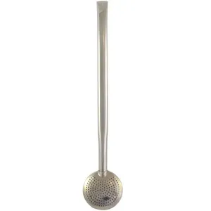 Bomba 21cm Lisa Para Chimarrão Tererê Inteira Inox