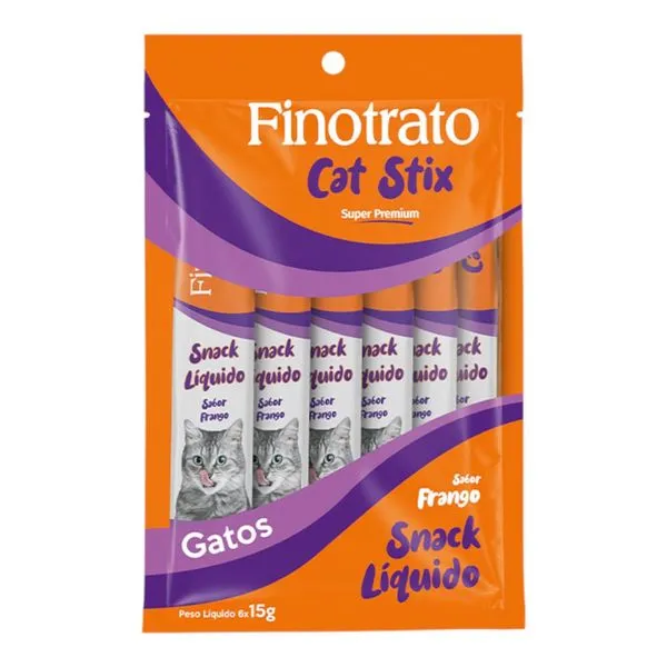 Pestico Cremoso Cat Stix Finotrato Frango 90g 6 Unidades (MP)