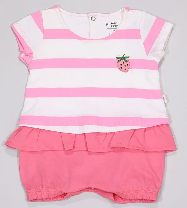Macaquinho Listras Bebê - 2910 De 3 a 12 meses Rosa - G