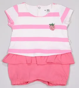 Macaquinho Listras Bebê - 2910 De 3 a 12 meses Rosa - G