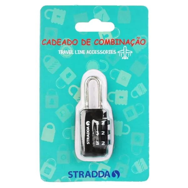 Cadeado com Segredo Stradda PRETO