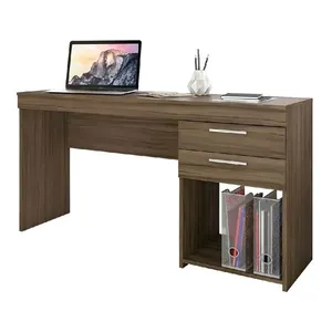 Mesa para Escritório Office com 2 Gavetas Nogal Trend - Notável