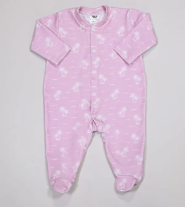 Macacão Coqueiros Rosa - 25160 De 0 a 12 meses Rosa - P
