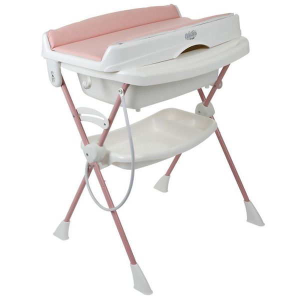 Banheira com Suporte e Trocador Splash+ 10L Plástico Dobrável com Assento Redutor Rosê Burigotto Banheira com Suporte e Trocador Splash+ 10L Plástico com Assento Redutor Rosê Burigotto