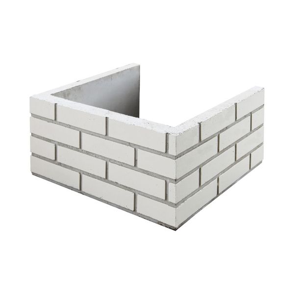 Prolongador Coifa Concreto Atacadão Lazer 55x55x25cm Tijolinho Areia