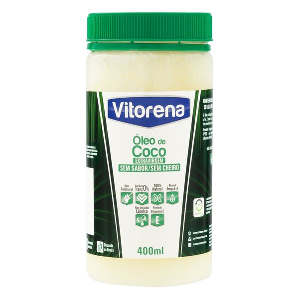 Óleo de Coco Vitorena Extra Virgem sem Sabor 400ml