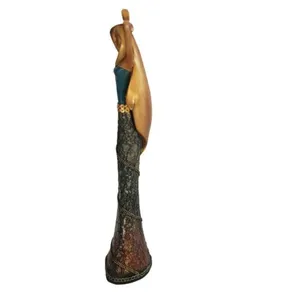Estátua Dama Roupa Craquelada 41cm
