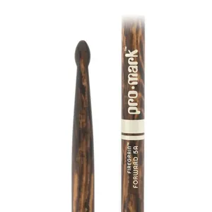 Baqueta 5A TX5AW-FG Hickory Firegrain Ponta de Madeira Queimada Promark Baqueta 5A TX5AW-FG Hickory Firegrain Madeira Queimada Promark