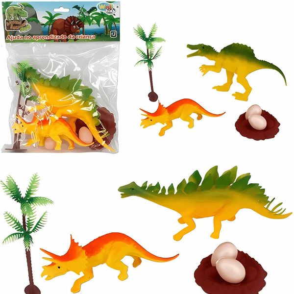 Kit Dinossauros 6 Peças - Modelos Sortidos
