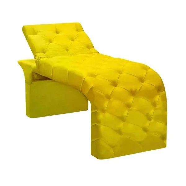 Maca Estofada Estética Cílios Regulável Spa Suede Larissa Cor:amarelo
