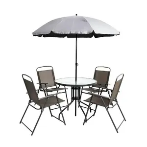 Conjunto De Mesa Kala Com 4 Cadeiras Guarda Sol E Mesa (MP)