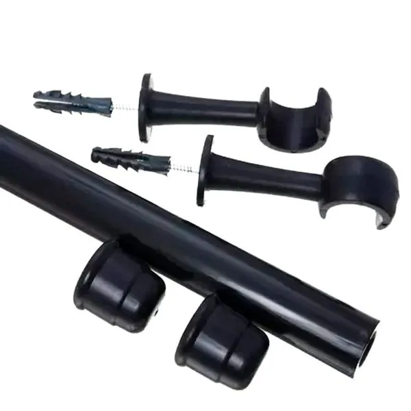 Kit Varão Para Cortina 28mm Couselo 4m Preto Fosco (MP)