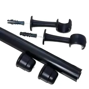 Kit Varão Para Cortina 28mm Couselo 4m Preto Fosco (MP)
