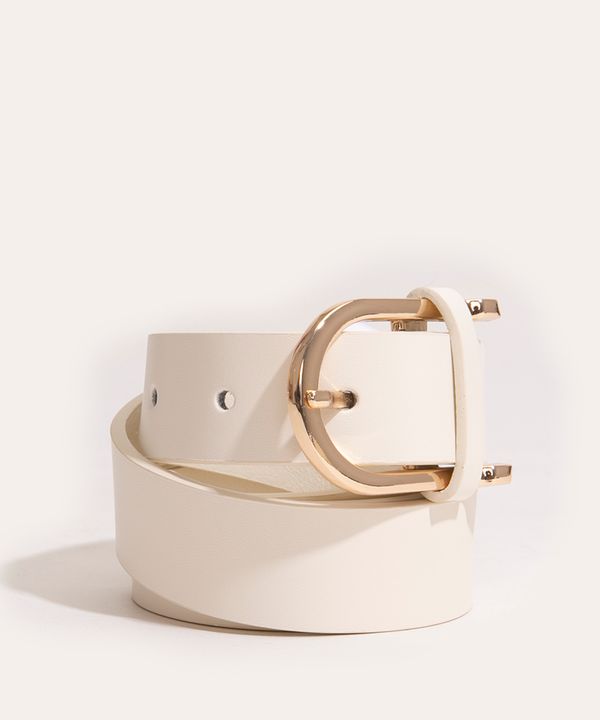 cinto médio com fivela de metal off white 95CM