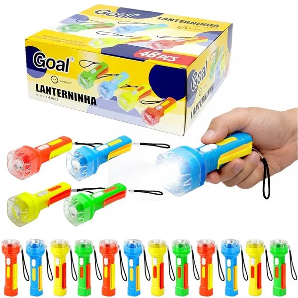 Kit 48 Lanternas LED Chaveiro Brinquedo Festa Infantil Lembrancinha p/ Sacola Surpresa
