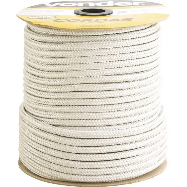Corda Multifilamento Trançada 12mm x 111m Branca - VONDER