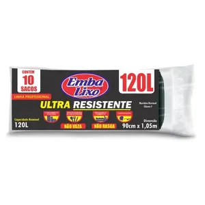 Saco para Lixo Ultra Resistente Embalixo 120L