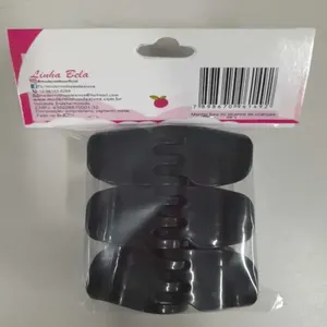 Piranha para Cabelo Moderninhas Preta Média com 6 Unidades Ref 128