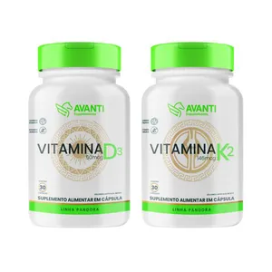 Kit Vitamina D3 + K2 Suplemento Alimentar - Avanti Supplements Kit Suplemento Alimentar D3 + K2
