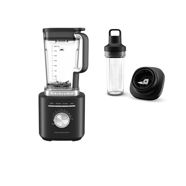 Combo Liquidificador Pure Power 2 L - Black Matte e Copo Individual (Personal Jar) 220v