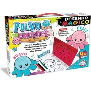Brinquedo Educativo Desenho Mágico Polvo Emoções Reutilizável Criatividade Big Star Brinquedos Brinquedo Educativo Desenho Mágico Polvo Emoções Reutilizável Big Star