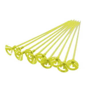Suporte Para Balão Klf Festas 33cm com 10 Unidades Amarelo