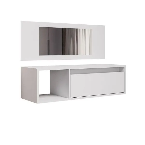 Penteadeira Camarin 1 Prateleira Com Gaveta Eva - Ssx Multicoisas Branco