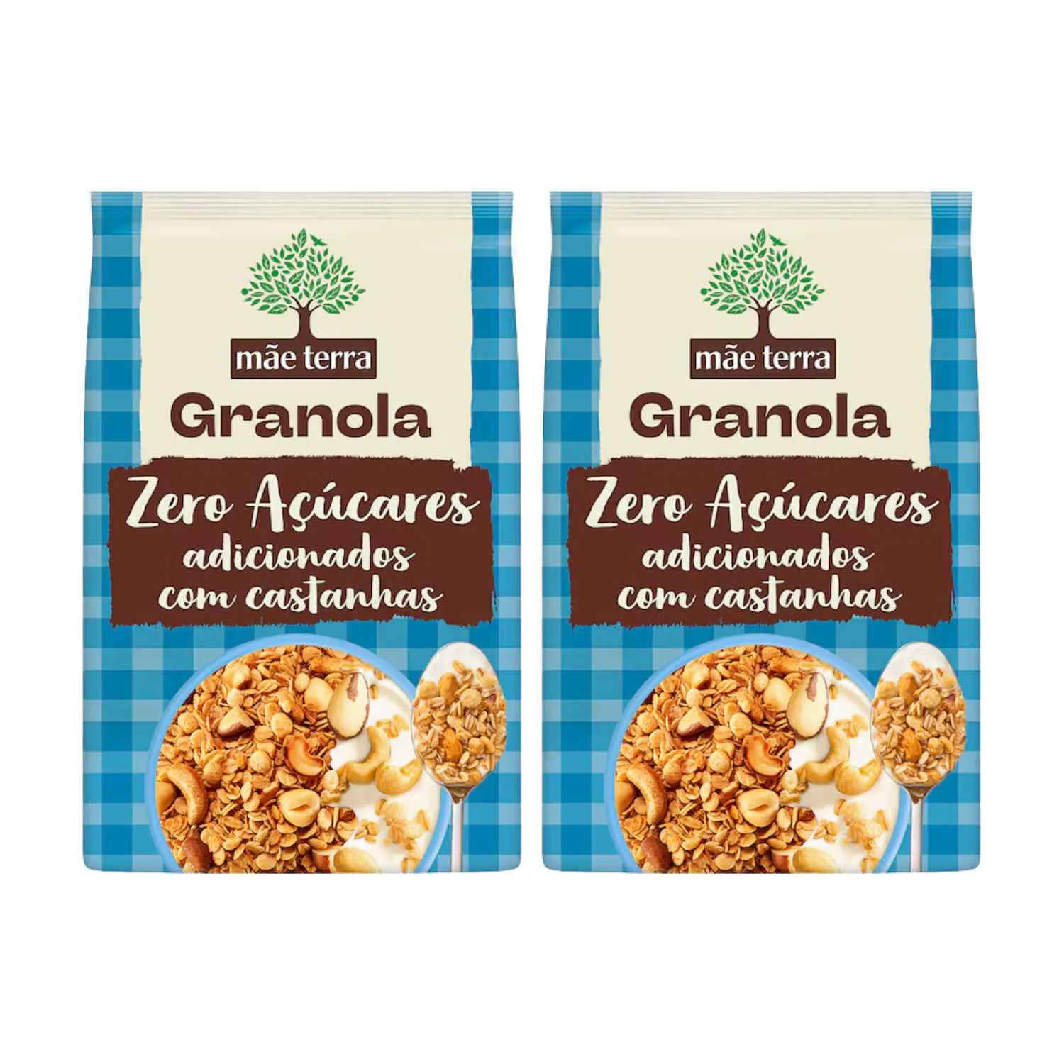 Kit Granola Zero Açúcar Tradicional Com Castanhas - Mãe Terra 2 Unidades 800g