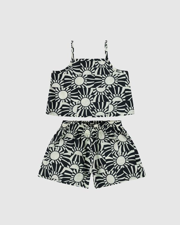 Conjunto Infantil Menina Com Kimono Em Viscose Malwee Kids Preto - 6