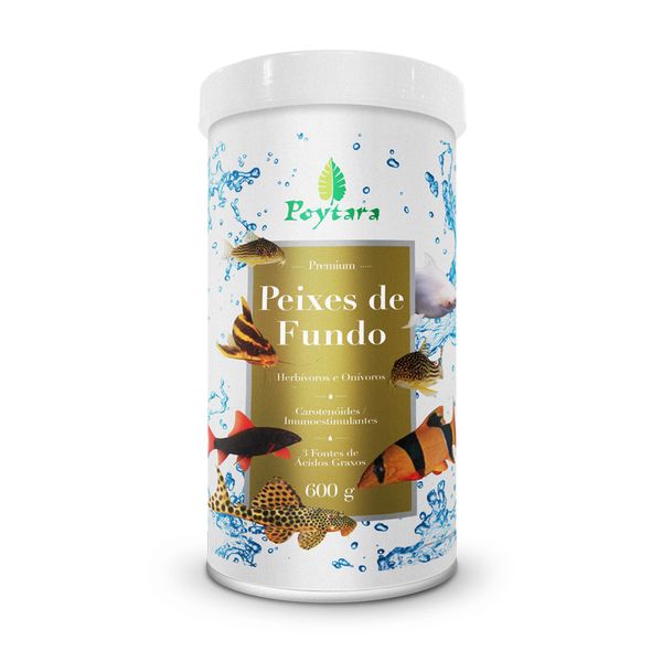 Ração para Peixes de Fundo Poytara 600 g
