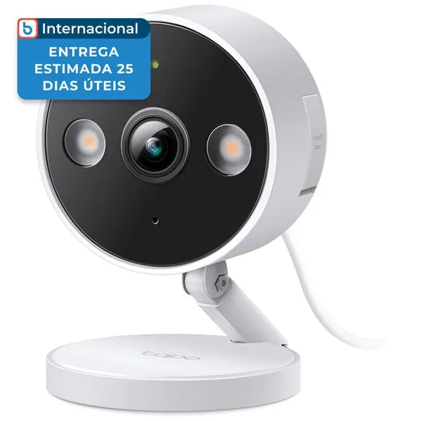 Câmera de Segurança Tapo Visão Noturna Colorida 2K QHD IP66 Branco C120 A-MBI