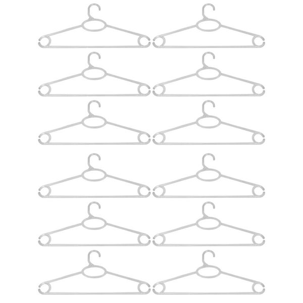 Kit 12 Cabides de Roupa Vestidos Regatas Cristal Transparentes Adultos Cinquetti
