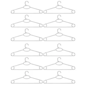 Kit 12 Cabides de Roupa Vestidos Regatas Cristal Transparentes Adultos Cinquetti