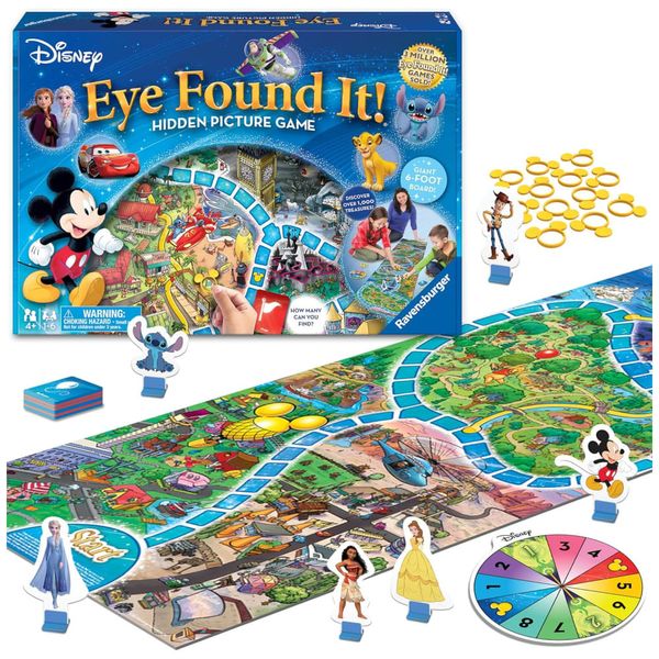 Jogo de Tabuleiro Ravensburger Disney Eye Found It - Divertido Aprendizado com os Favoritos da Disney para Idades a partir de 4 Anos