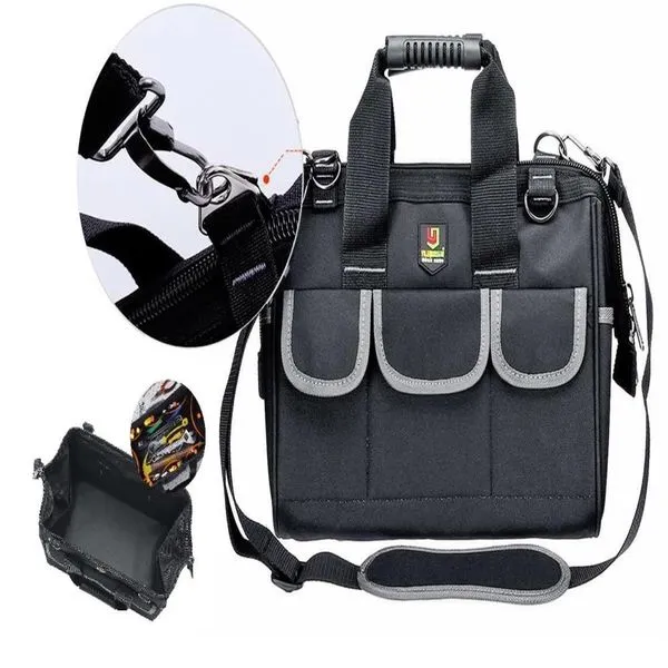 Mochila De Ferramentas Eletricista Reforçada Com 13 Bolsos Multiuso