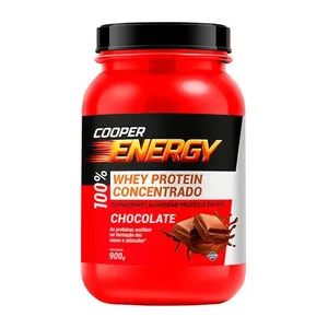 Suplemento Alimentar Cooper Energy Whey Protein Concentrado 100% Sabor Chocolate 900g