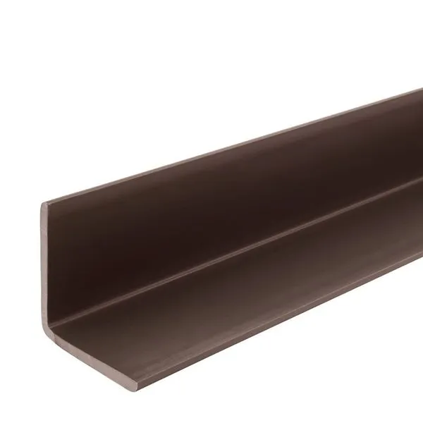 Perfil PVC Tipo L 6m Plasmeg Para Painel Ripado Cacau Imperial 216x16cm (MP)