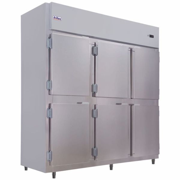 Mini Câmara Comercial Luxo 6 Portas RF067 Inox Frilux 110V