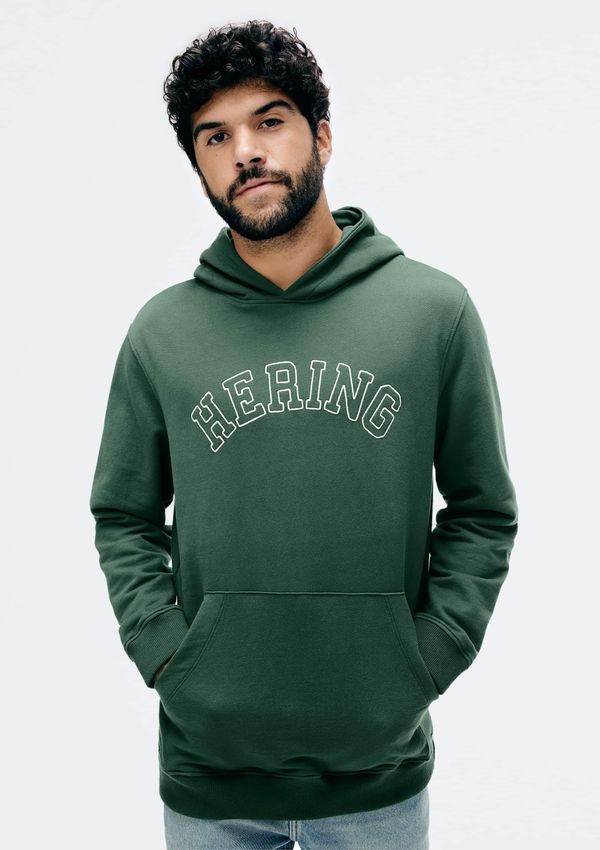Blusão Masculino Comfort Com Bordado Em Moletom Peluciado - Verde XXG